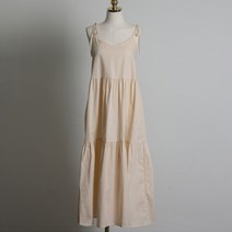 여성용 캉캉 셔링 끈 원피스