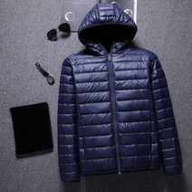 셀레네 남성용 기본 심플 경량 후드 패딩자켓