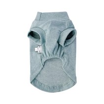 랜보어 반려동물 심플 베이직 터틀넥 티셔츠, 블루