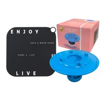 모나코올리브 하수구냄새 이중차단 블루트랩 + 스파이더 밀착 하수구 매트 블랙 세트, 1세트