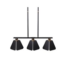 원하 플라이 3등 펜던트조명, 블랙