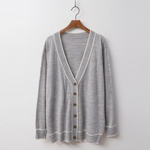 보리맘 시리 니트 가디건 가을 롱 배색 오피스 임부복 O915