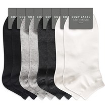 코지라벨 남성용 1cm 더긴 2올 발목양말 4종 x 2켤레 세트