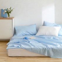 아이르 샤베트 시어서커 선염 홑이불, 소다블루