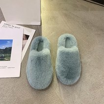 에어 여성용 심플한 컬러 털실내화