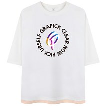 그라픽 남성용 써클그라픽 7부 반팔티 PRV_0017