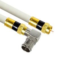 마하링크 골드 고급형 RF 안테나 5C 꺾임 동축 케이블, MLZ-GRLW030(화이트)