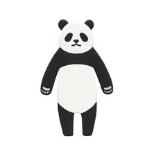 모어디어 귀여운 동물 차키 벽 마스크 후크걸이 팬더, 혼합색상, 1개