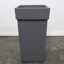 모리앤 대형 플라스틱 인테리어 유니크 사각 화분, 연그레이