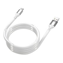 마그네틱 고속충전 USB-마이크로 5핀 2세대 충전 케이블, 1m, 화이트
