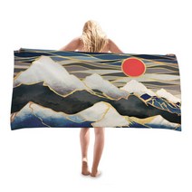 추상화 배경 문썬 아트 프린팅 비치타월 80 x 160 cm, 12, 1개