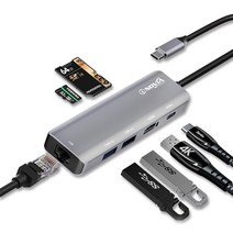 아이노비아 USB C타입 7in1 HDMI 4K 미러링 랜 멀티허브 IHC7HL, 네이비