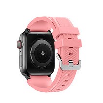 알피나케이스 애플워치 와이드 실리콘 밴드 스트랩 (42/44mm 호환 가능), 빈티지 로즈