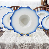 레이첸바흐 테이스트블루 디저트 볼 700105-00701, 화이트 + 블루, 1개