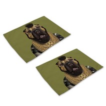 더플로우 동물의 왕국 셀레브리티의 초상 테이블 매트 2p, 15, 42 x 32 cm
