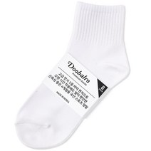두발로 여성용 스포츠 2중 바닥 밴딩 양말 8켤레, 화이트