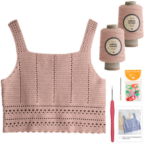 야나 코튼크림 펀칭 뷔스티에 DIY키트 세트, 813 핑크페이지, 1세트