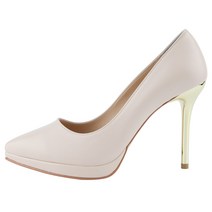 단골언니 여성용 골드굽 파티마 가죽 가보시 펌프스 힐 10cm