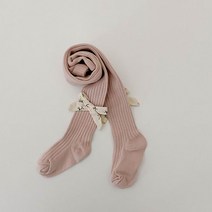 비단길 여아용 봄향기 리본 타이즈