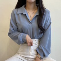 카라 데일리 블라우스