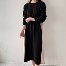 보리맘 긴 세모 가을 임산부 원피스 a459