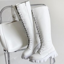 베니바니 레이스업 통굽 하이 롱부츠 5cm BT6502