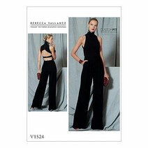 Vogue Patterns 캐주얼 점프수트 6 8 10 12 14 오렌지 미국직송, 6-8-10-12-14, 주황색.
