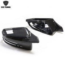 메르세데스 카본 파이버 미러 캡 교체용 광택 커버 W204 A C E 클래스, 01 Real Carbon Replace
