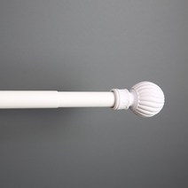 문앤유 회오리 원형 커튼봉 6자 8자 10자 12자 14자 16자 길이 블랙 화이트, 커튼링 10개 추가