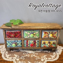 로얄코테즈 6칸 미니약장 KR-655 원목 도자기 악세사리보관함, 1개