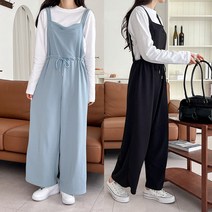 여성 빅사이즈 빅사이즈 데일리 무지 멜빵 점프슈트 JS0001데일리 루즈핏 오버핏