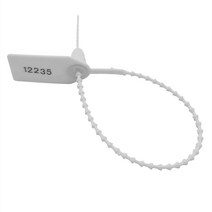 White 250mm Pull-Tite Plastic Security Seals Shipping Tags Disposable Signage Numbered(Package of 1