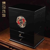 엔틱 고가구 자개장 나비장 문갑 장농 자개농 인테리어 약장 수납장, 비단잉어-블랙