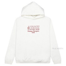 메종 마르지엘라 [메종마르지엘라] 21SS 남성 S50GU0163 S25503 101 넘버링 자수 로고 후드 티셔츠 화이트