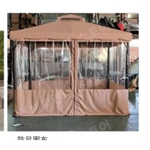 바베큐 창고 천막 간이 차고 주차장 차량 행사 야외 전원주택 타프 루프탑 옥상 캐노피 차단 가정용 햇빛 휴대용 가리개 펜션 비 캠핑 글램핑 바람 차광막 마당 차양막 그늘막 하비리아, 투명 옷감 창고 3X3 포함