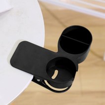 집게형 테이블 컵홀더(블랙) 클립형컵받침, 상세 참조
