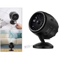 저소음 서큘레이터 선풍기 Portable Mini Small Desk Fan Turbo Blades Air Circulating Technology Mute s, 04 Black