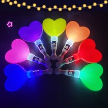 도매파티 야광 LED 파티 용품, 1개, 21-2 LED 미니 하트 응원봉 초록색_GCU50