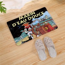 40*60cm 만화 Tintin 모험 차 거위 비-슬립 카펫 주방 거실 바닥 매트 홈 침실 장식 쿠션., [14] H06