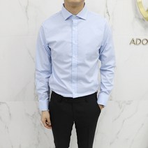 아도르클래식 스트라이프 하이스판 프리미엄 정장 와이드 카라 드레스 와이셔츠