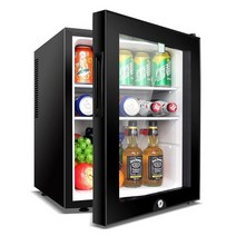 미니 소형 냉장고투명 유리문 장착 40L 소형 냉장고 싱글 도어 마스크 차 보존 캐비닛, 01 Clear glass door_02 미국