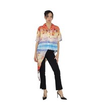 Filles A Papa Ladies T-Shirt Multicolor Sunny Poplin Beach Brand Size 062063000-25-BEACH