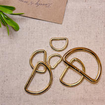 헤세드 국내제작] 골드 디링 D링 금속부자재 (4p), 골드38mm