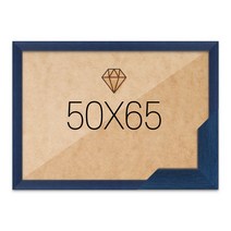 보석십자수 패브릭형 액자 50x65 고급형 슬림 우드 블루 (아크릴 보호필름-스티커판 포함), 단품