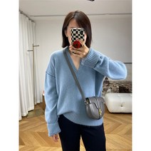 쟈딕앤볼테르 울 V넥 오버핏 스웨터