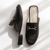 빅사이즈 발편한 체인 쿠션 뮬 슬리퍼 3cm 여성블로퍼