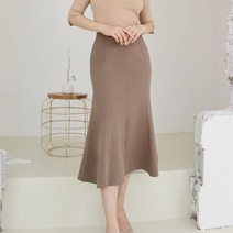 페미닌 하이웨이스트 머메이드 롱스커트 치마