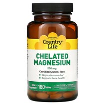 컨츄리 라이프 킬레이트화 마그네슘 250mg 180정, 180 개