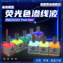QW모델 UV 형광 수성 메탈릭 패널라인 엑센트 액센트 먹선 도료, [Q06006] 브라운 45ml