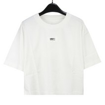 브랜드없음 MM6 메종 마르지엘라 로고 라벨 반팔 티셔츠 S52GC0236 S23962 101 WHITE [MSC005wh]